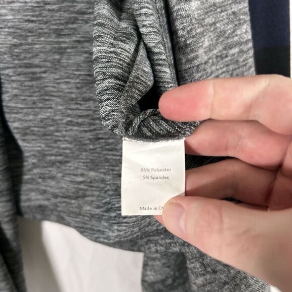 New Agnes Orinda Cardigan Women's 4X Grey Open Front Striped Sleeves Light - Picture 6 of 8